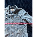 F&F Women's Blue‎ Button Denim Trucker Jacket Distressed Size 6 Blue Photo 4