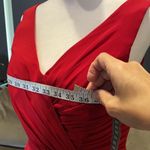 Women’s Burgundy Chiffon Full Length Bridesmaid Prom Party Dress Corset Size 6 Red Photo 10