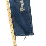American Eagle Old Navy High Rise Slouchy Straight Jeans Womens Size 14 Distressed Raw Hem Boho Photo 6