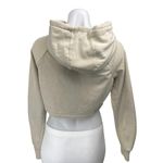 Gymshark Women's Beige Long Sleeve Fleece Hoodie Hooded Crop Sweatshirt Top XS Photo 1