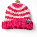 Natural Life NWT- / Chunky Crocheted Beanie β Pink & White Cozy Winter Hat Photo 2