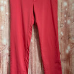 Les Canebiers Raspberry Straight Leg Tartane Pants Size XL Pink Photo 0