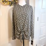 CLARA SUN WOO Textured Knit Center Front Tie Top Photo 12