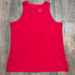 Everlane NWT  Dark Pink Organic Cotton Ribbed Racerback Tank Top Women's Medium Photo 0