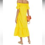 Tory Burch smocked shoulder dress - flaming yellow Photo 13