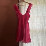 Peixoto Farrah Lace Trim Mini Dress Hot Pink Revolve 100%‎ Cotton Size L Size L Photo 3