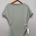 Reiss  Marcia Slash Neck Cinch Waist Dress Pale Sage Green 8 Photo 4