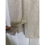 Vintage Linen Blend Oatmeal Pull On Midi Skirt Size 18W Cottagecore Prairie Boho Photo 2