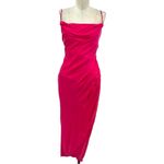 Lovers + Friends Lovers and‎ Friends Noah Wrap Dress Slip Sleeveless Satin Hot Pink Size Small Photo 1