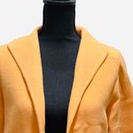 Eileen Fisher  Wool Cashmere Stand Collar Open Front Cardigan Orange Small Pocket Photo 1