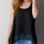 American Eagle ✨ Navy Lace Hem Sz Small Tank Top✨ Photo 0