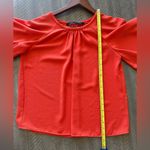 ZARA Orange Butterfly Sleeve Blouse size Small Photo 7
