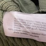 ZARA Green Ruffle Flounce Long Sleeve Ribbed Knit Tie Cardigan Crop Top Size M Photo 5