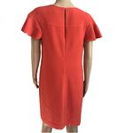 Trina Turk  Orange Crepe Chic Splash Ruffle Fully Lined Shift Dress Photo 8