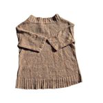 Ann Taylor LOFT M Lightweight Heathered Neutral Beige Half Sleeve Mohair Blend Sweater Photo 8