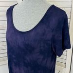 Silence + Noise  Tie Dye Split Back Tunic Tee Shirt Blue Purple Medium Photo 4