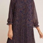 Anthropologie Seen Worn Kept Vega Pleated Star Print Illusion Sleeve Size 6 Photo 0