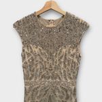 Mac Duggal NWT 5532 Embellished Illusion Cap Sleeve Column Gown Size 4 Photo 4