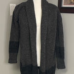 Vince  grey wool cardigan oversized chunky colorblock size XXS long two toned Photo 0