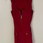 Michael Kors Belted Red Mini Sleeveless Silk Dress | S Photo 7