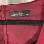 OnTwelfth Burgundy Belted Wide Leg Jumpsuit XL‎ Satin Puff Sleeve Formal Red Photo 9