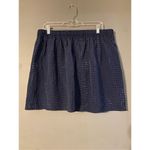 I.N. San Francisco  Navy Pull On Skater Lined Skirt Textured Size XL Photo 3