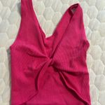 Out From Under Urban Outfitters Twist Pink Cropped Tank Top Photo 1