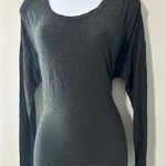 Victoria's Secret Long Sleeve Scoop Neck Modal Blend Top Charcoal Gray S P Photo 0