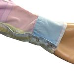 Aura Western Cowgirl Pearl Snap Up Long Sleeve Pastel Plaid Pocket Shirt Small Photo 7