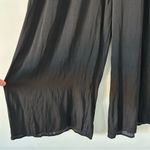 ZARA  Black Satin Effect High Rise Wide Leg Pull On Trousers Pants S Photo 5