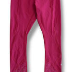 Lululemon ‎ Athletica Scalloped Reflective Luxtreme Leggings Size 4 Red Gym Photo 0