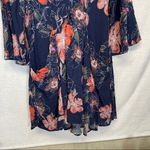 Free People All Eyes On You Navy Blue & Pink Floral Mini Dress Size 2 Photo 3