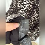 Reiss Stella Leopard Print Silk Black Gray White V-Neck Split Back Size 4 Photo 9