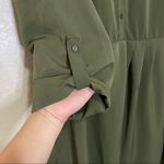 Love Squared Plus Faux Wrap Pleated Shirtdress in Olive Size 3X NWT Photo 7