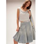 Free People  Country Western Bohemian Striped Ombre Candace Midi Skirt Size Small Photo 11