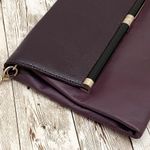 Diane Von Furstenberg DVF  Aubergine Plum 400 Envelope Leather Shoulder Bag Photo 7