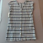 Peyton & Parker Striped Linen Blend Blue and White Dress with Pockets NWT Size M Photo 6