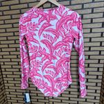 Caribbean Joe Caribbean‎ Joe Pink And White Long Sleeve Rash Guard Size Medium Photo 1