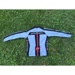 Zero‎ Bike Cycling Jersey Full Zip Long Sleeve Athletic Activewear Top Blue Size M Photo 4