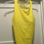 Fabletics Athletic Tank Top Women's Size Large Yellow High Neck Active Shelf Bra Photo 0