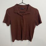 ZARA Cropped Collared Shirt Photo 0