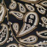 Carolyne Barton Nights Sequin Pearl Beaded Black Silk Lined Blouse size medium Photo 10