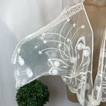 Rebellion Ivory Sheer Embroidered Lace Tie Front Top NEW M Size M Photo 3