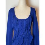 Jump Girl Royal Blue Long Sleeve Ruffle Mini Sheath Dress Size S Photo 4