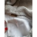 Free People  White Denim Jacket Gray Knit Hoodie Combo Distressed Cropped XS Photo 2
