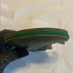 None Fish-Shaped Keychain Coin Purse Green GUC Photo 3