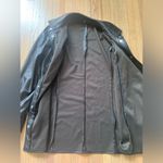 7 For All Mankind  faux leather button up shirt small black Photo 4