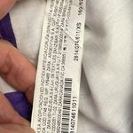 ZARA Basic Purple & White Print Above the Knee Zip Front Skirt with Tie Belt XS Photo 12