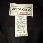 Victor Costa Occasion Floral Embroidered Coat Tunic Jacket Vintage Size 1X Black Photo 9
