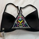 NWT PINK Victoria Secret padded triangle bikini top with bright embroidery sz s Photo 2